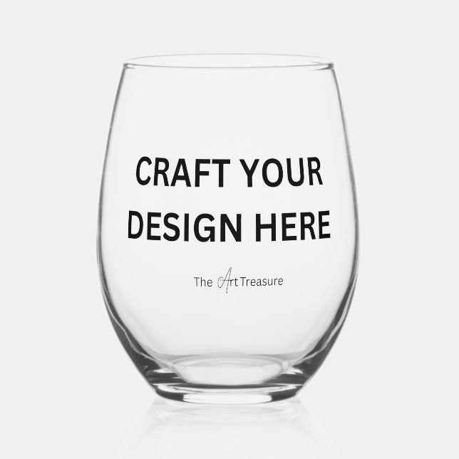 Vaso De Vino Custom Printed – Upload Your Own Design (Anverso)