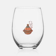 Cute Kawaii Comida Marroquí Tajine Sticker Cultura