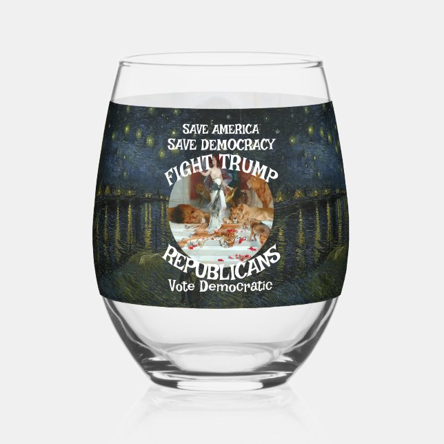 Vaso De Vino Czar Mentiroso Trump Partido Republicano USA Améri (Anverso)