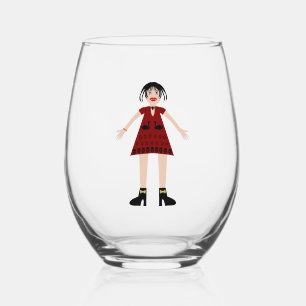 Vaso De Vino Dama de vampiros gótica de Halloween