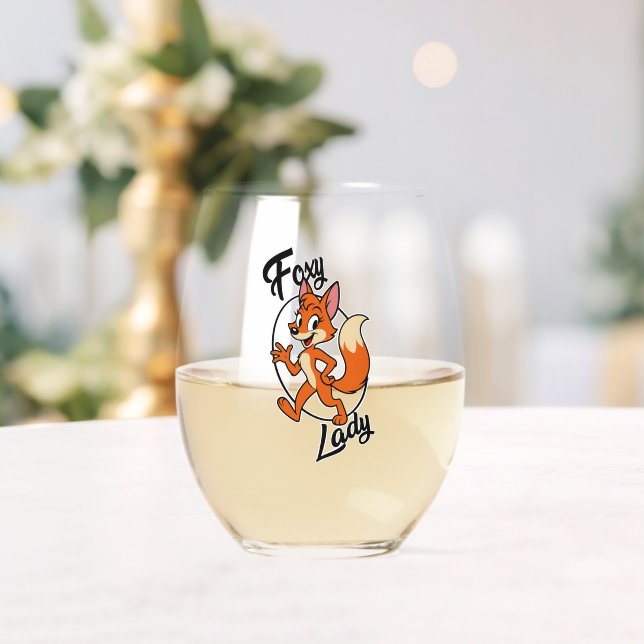 Vaso De Vino Dama de Vidrio Astuta (Insitu (Boda))