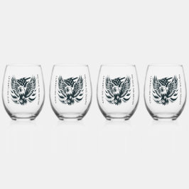 Vaso De Vino Dame libertad o dame el juego de Drinkware de la m