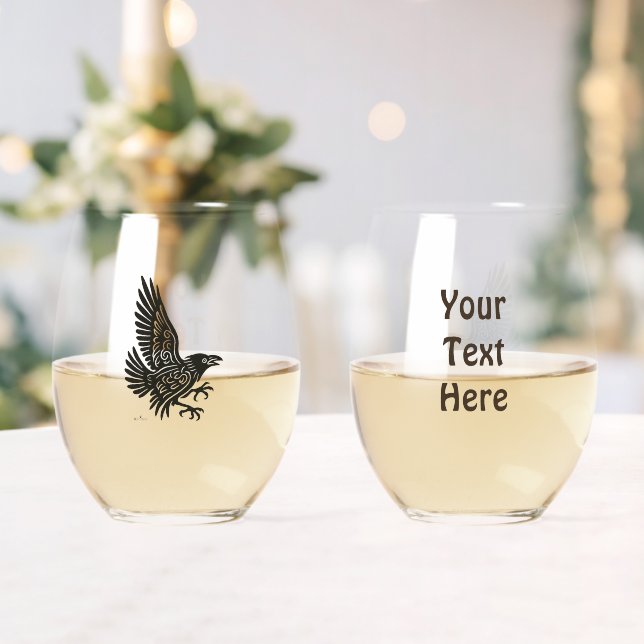 Vaso De Vino Dancing Norse Raven (Insitu (Boda))