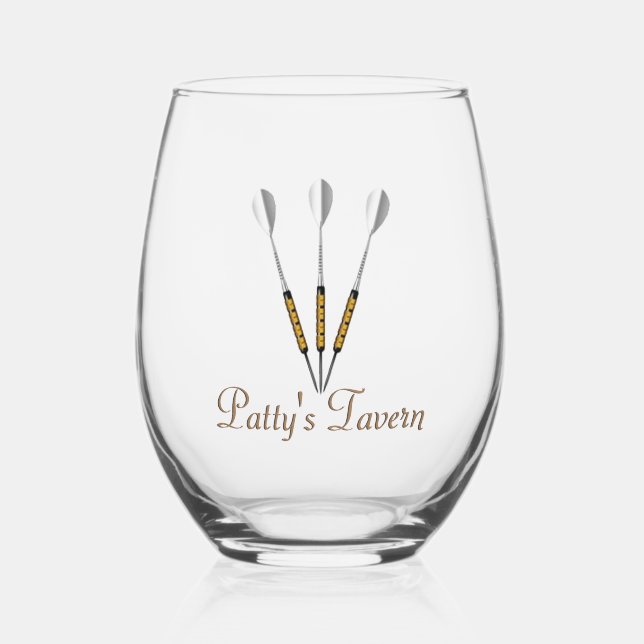 Vaso De Vino Dardos Personalizados (Anverso)