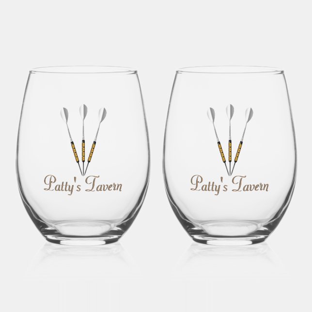 Vaso De Vino Dardos personalizados (Anverso)