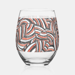 Vaso De Vino Darya | Arte abstracto dibujado a mano