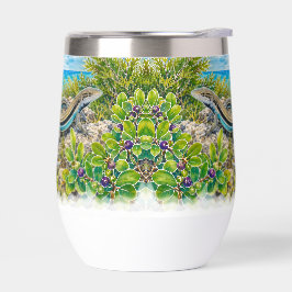 Vaso de vino de lagarto de cola azul