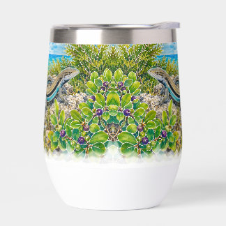 Vaso de vino de lagarto de cola azul