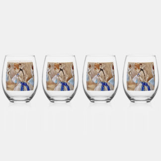 Vaso De Vino Dega’s Dancer With Blue Ribbon