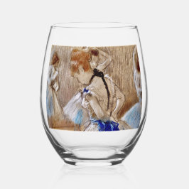 Vaso De Vino Degas Dancer With Blue Ribbon Drinkware Set