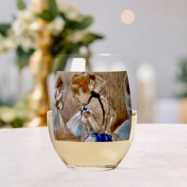 Vaso De Vino Degas Dancer With Blue Ribbon Drinkware Set