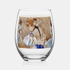Vaso De Vino Degas Dancer With Blue Ribbon Drinkware Set