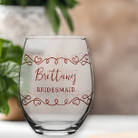 Vaso De Vino Delicioso Doodle Art Cualquier Boda de color<br><div class="desc">Regalo de fiesta de boda para personalizar a tus damas de novia o a cualquiera en tu fiesta de novias. También puede añadir el nombre de la novia y el novio y la fecha de su boda. Diseño de doodle moderno y simple con corazones de amor. También puede editar los...</div>