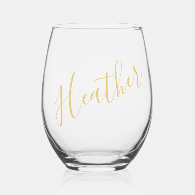 Vaso De Vino Denominación de calligrafía de oro regalo de la pe (Anverso)