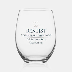 Vaso De Vino Dentista Nombre Personalizado Desde Año