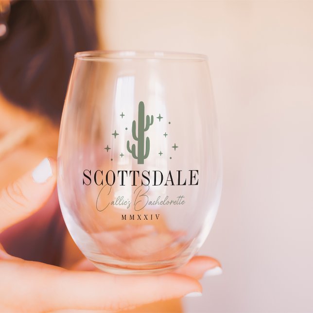 Vaso De Vino Desierto Cactus Despedida de Soltera (Subido por el creador)