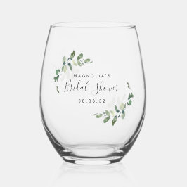 Vaso De Vino Despedida de Soltera con Eucalipto