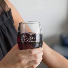 Vaso De Vino Despedida de soltera con lazo morado