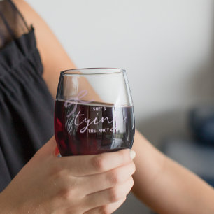 Vaso De Vino Despedida de soltera con lazo morado
