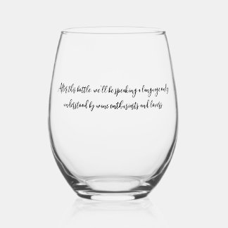 Vaso De Vino Después de esta botella, hablaremos de un idioma
