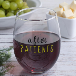 Vaso De Vino "Después de los PACIENTES"