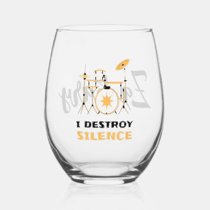 Vaso De Vino Destruyo el gracioso tambor del silencio