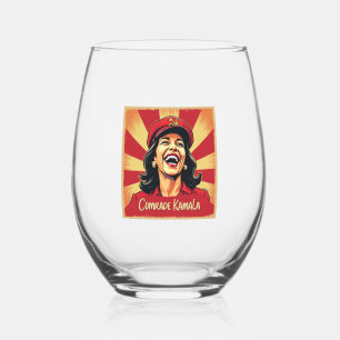 Vaso De Vino Detengan el Kamunismo Harris Walz 2024 Camarada Ka
