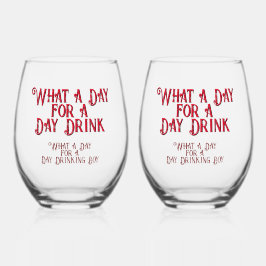 Vaso De Vino DÍA BEBIDA - ¡PARA ÉL! por Jeff Willis Art