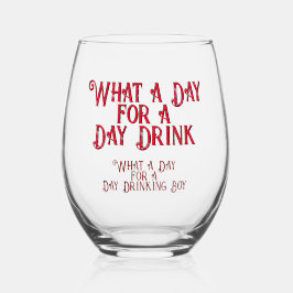 Vaso De Vino DÍA BEBIDA - ¡PARA ÉL! por Jeff Willis Art