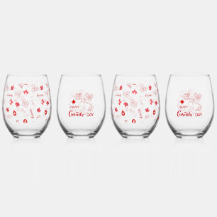 Vaso De Vino Día de Canadá