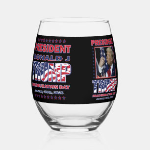 Vaso De Vino Día de la Inauguración del Presidente Trump