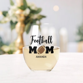 Vaso De Vino Día personalizado de la madre en el fútbol