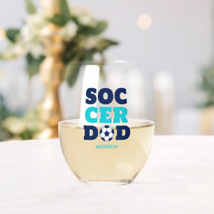 Vaso De Vino Día personalizado del padre del fútbol