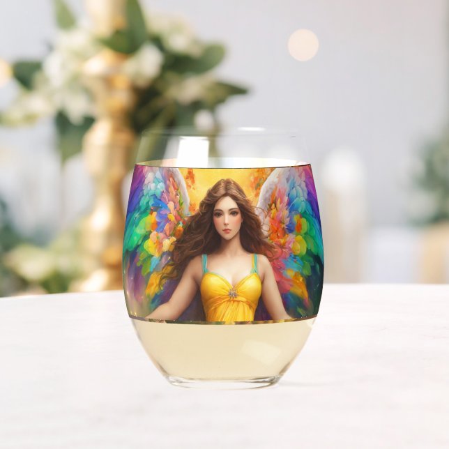 Vaso De Vino "Diosa dorada: Legendario relámpago tomando glas (Insitu (Boda))