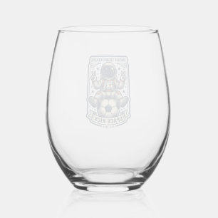 Vaso De Vino Diseño de camiseta de signo de paz de fútbol de as