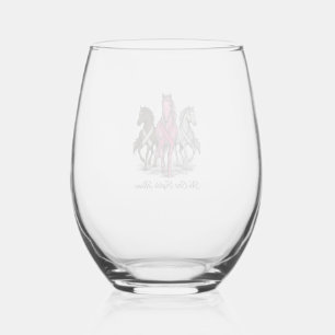 Vaso De Vino Diseño de camiseta vectorial de caballo de apoyo a