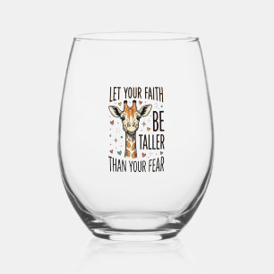 Vaso De Vino Diseño de camiseta vintage inspirador de jirafa de