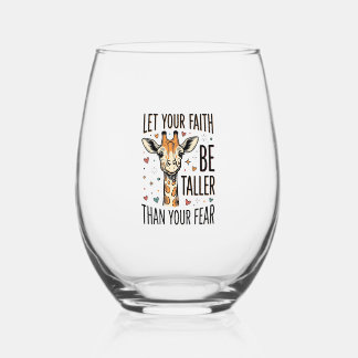 Vaso De Vino Diseño de camiseta vintage inspirador de jirafa de