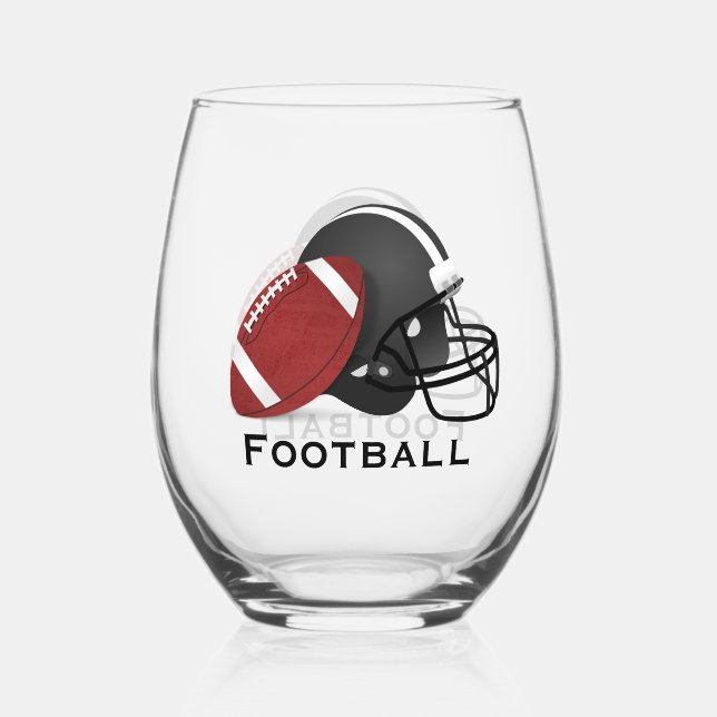 Vaso De Vino Diseño de fútbol (Anverso)