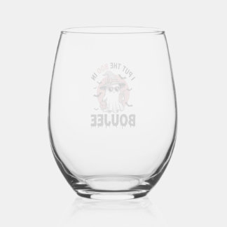 Vaso De Vino Diseño de grabado vintage de fantasma Boujee Hallo