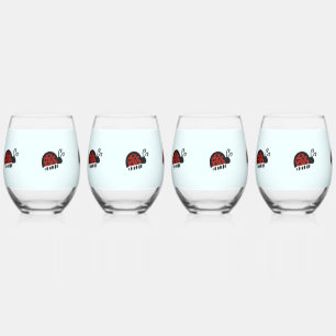 Vaso De Vino diseño de mariquita