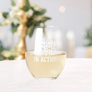 Vaso De Vino Diseño de motivación cristiana - Fe, amor y acción