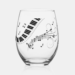 Vaso De Vino Diseño de tema de música de piano