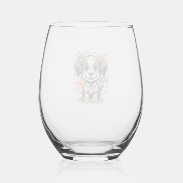 Vaso De Vino Diseño de vector de grabado de salpicaduras de cac (Anverso)