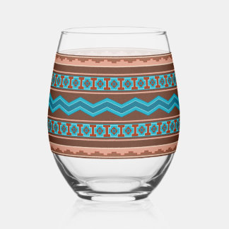 Vaso De Vino Diseño geométrico al estilo del suroeste de Camero