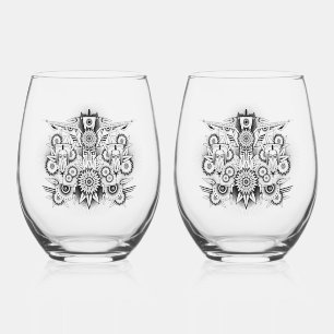 Vaso De Vino Diseño tribal artístico
