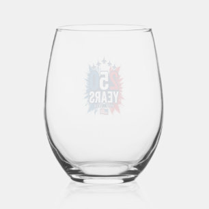 Vaso De Vino Diseño vectorial del aniversario de los Jets Patri