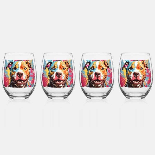 Vaso De Vino Diversión de cumpleaños en Staffordshire     (Anverso)