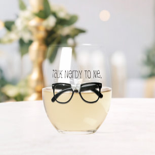 Vaso De Vino Divertida Charla Nerdy Para Mí 🍷