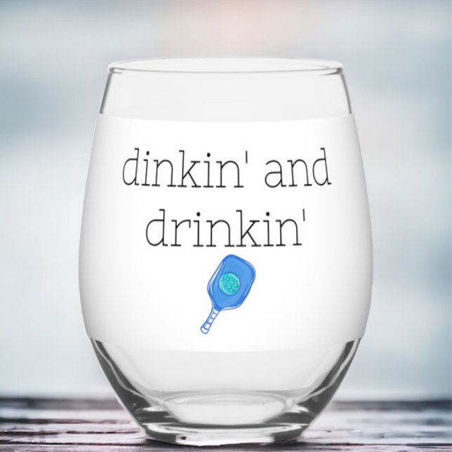 Vaso De Vino Divertido Dinkin y Drinkin 'Paddle y bolas de bola (Subido por el creador)